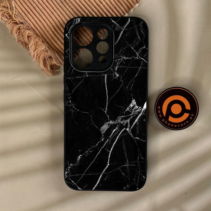 Vivo V70 - Black Marble Design 2 - Premium Metal Printed Soft Bumper Shock Proof Case