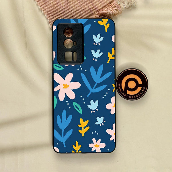 Xiaomi Poco F5 Pro - Colorful Flowers - Premium Metal Printed Soft Bumper Shock Proof Case