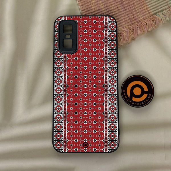 Infinix GT 30 Pro - Ajrak Design 12 - Premium Metal Printed Soft Bumper Shock Proof Case
