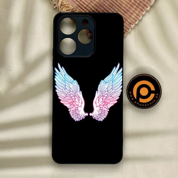 Realme Note 70 - Angel Wings Design 8 - Premium Metal Printed Soft Bumper Shock Proof Case