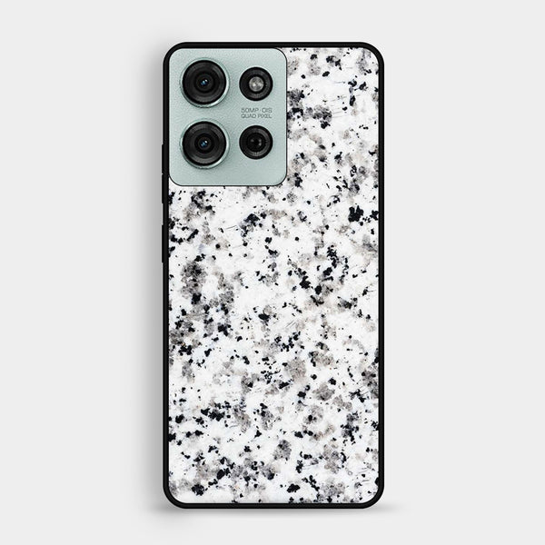 Motorola Moto G75 - White Design 9 - Premium Metal Printed Soft Bumper Shock Proof Case