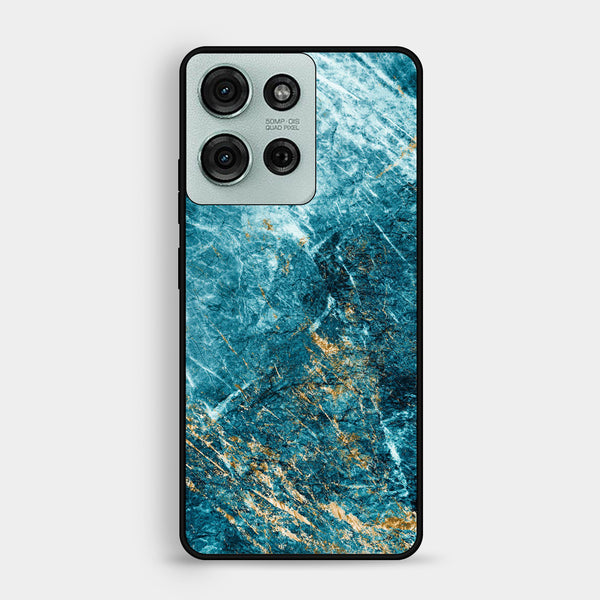 Motorola Moto G75 - Blue 2.0 Design 10 - Premium Metal Printed Soft Bumper Shock Proof Case