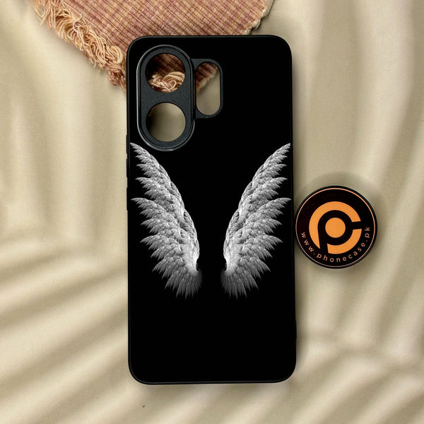 Vivo V60 - Angel Wings Design 6 - Premium Metal Printed Soft Bumper Shock Proof Case