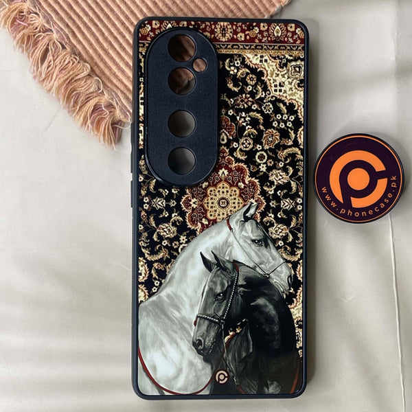 Vivo V40 - Persian Calligraphy Art 22 - Horse Heritage - Premium Metal Printed soft Bumper shock Proof Case CS-43278