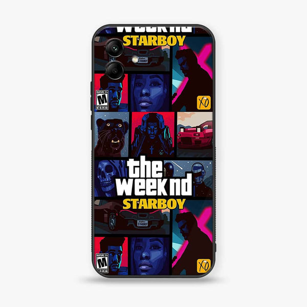 Samsung Galaxy A04e - The Weeknd Star Boy - Premium Printed Glass soft Bumper Shock Proof Case CS-22433