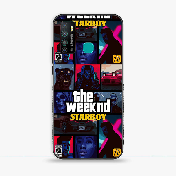 Infinix Hot 9 - The Weeknd Star Boy - Premium Printed Glass soft Bumper Shock Proof Case