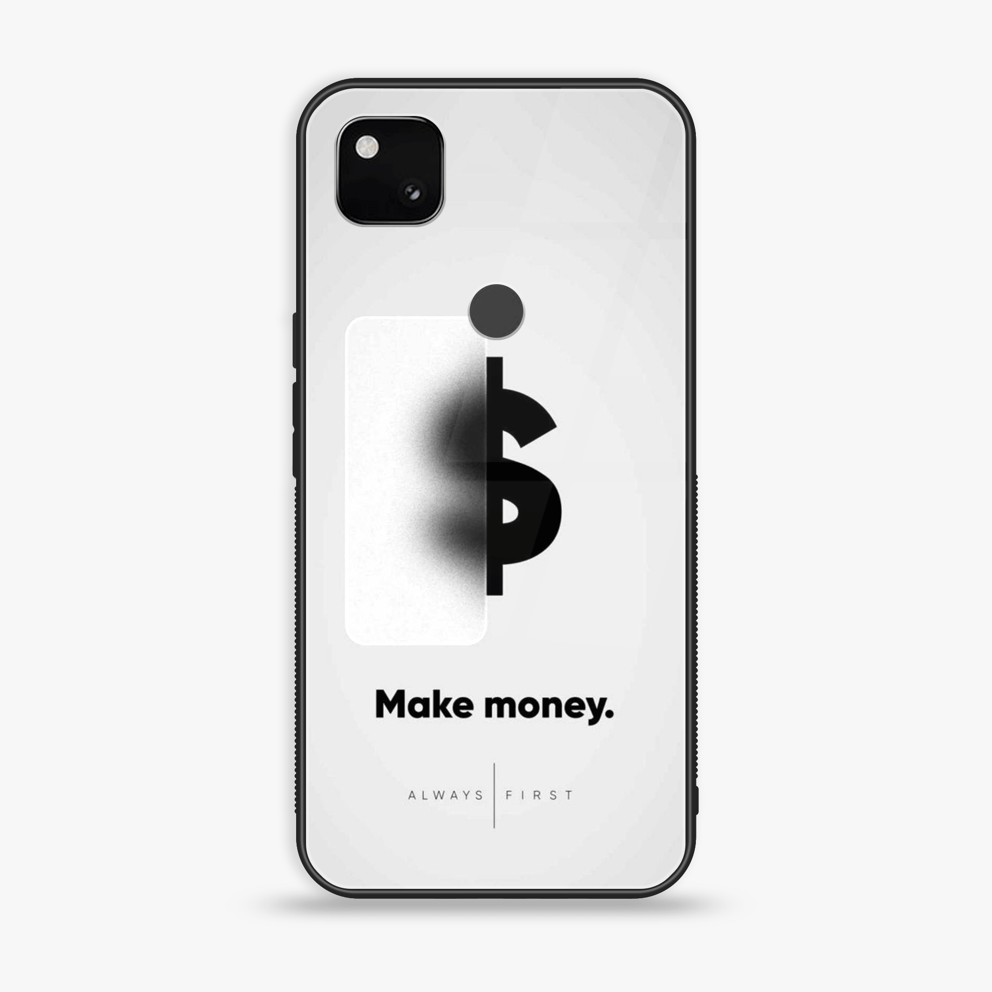 Google Pixel 4A 4G - Dollar Series - Premium Printed Glass soft Bumper shock Proof Case