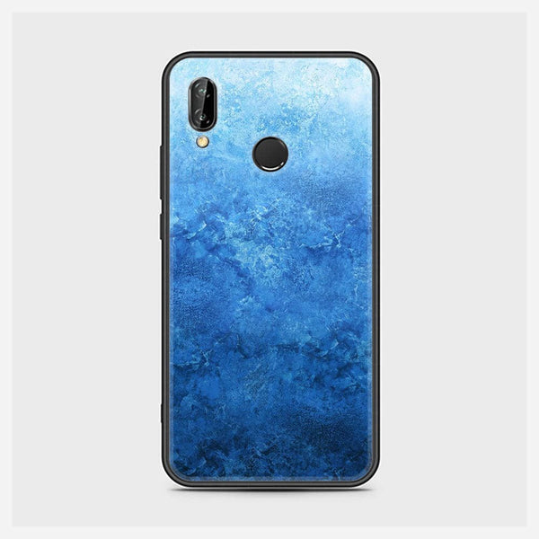 Huawei Nova 3i - Blue Marble Design 2 - Premium Printed Glass soft Bumper shock Proof Case CS-11196
