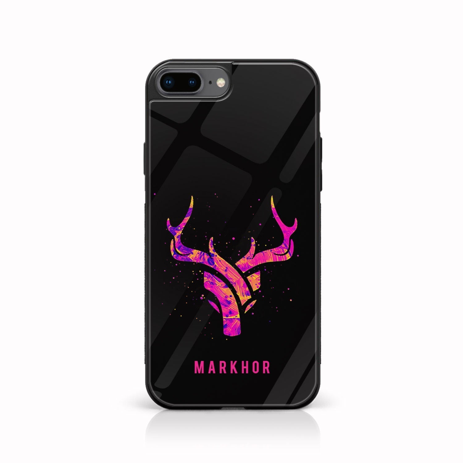 iPhone 7Plus - Markhor Series - Premium Printed Glass soft Bumper shock Proof Case