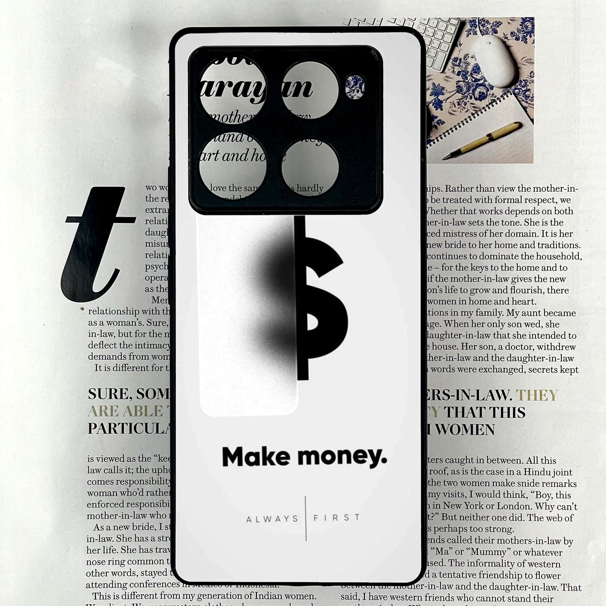 Infinix Note 40 Pro Plus - Dollar Series - Premium Metal Printed soft Bumper shock Proof Case