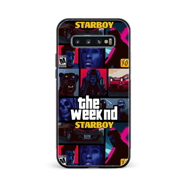 Galaxy S10 Plus - The Weeknd Star Boy - Premium Printed Glass soft Bumper Shock Proof Case