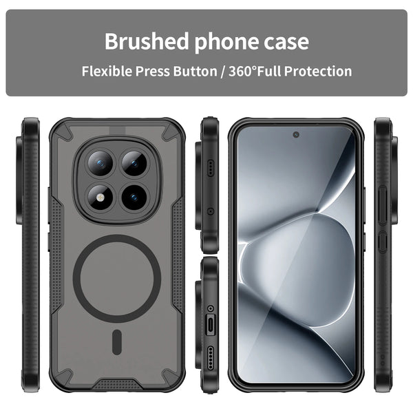 Xiaomi Redmi Note 15 - Translucent ForgeCore Magnetic Armor Phone Case