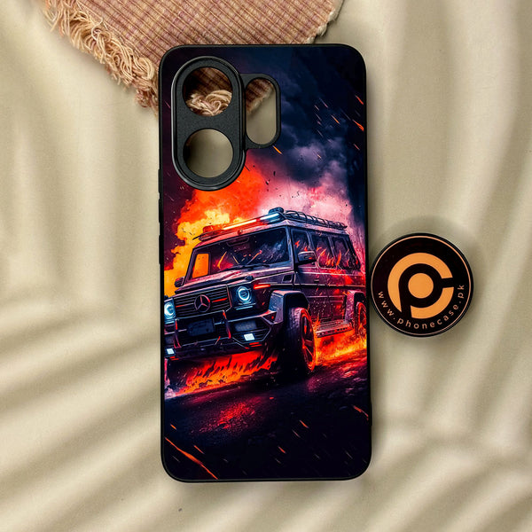 Vivo V60 - Racing Design 2 - Premium Metal Printed Soft Bumper Shock Proof Case