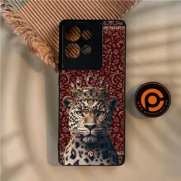 Motorola Edge 50 - Leopard - Premium Metal Printed Soft Bumper Shock Proof Case