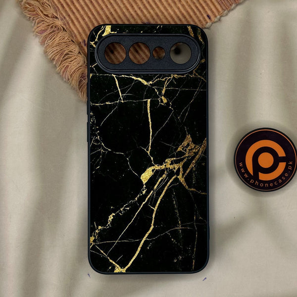 Vivo X300 FE - Black Marble Design 3 - Premium Metal Printed Soft Bumper Shock Proof Case
