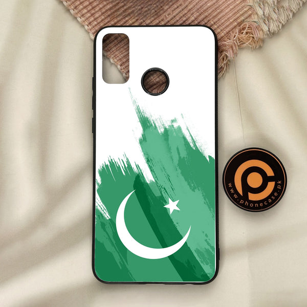 Honor 9X Lite - Pakistan Design 8 - Premium Metal Printed Soft Bumper Shock Proof Case