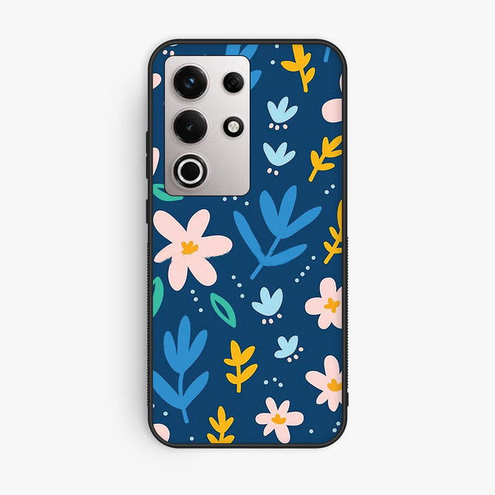 Itel S25 Ultra - Colorful Flowers - Premium Metal Printed Soft Bumper Shock Proof Case