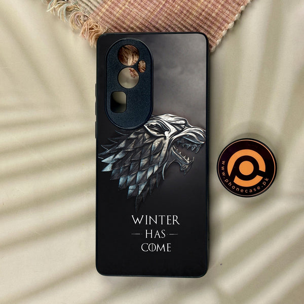 Oppo Reno 10 Pro Plus - Winter Has Come Got - Premium Metal Printed Soft Bumper Shock Proof Case