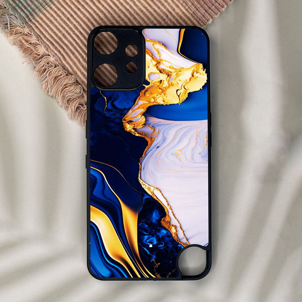 Nothing CMF Phone 2 Pro - Blue Golden Marble - Premium Metal Printed Soft Bumper Shock Proof Case
