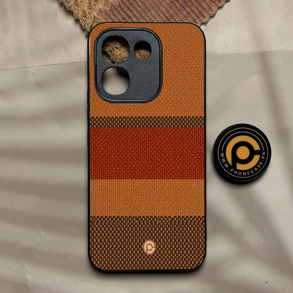 Vivo V80 Lite 5g - Classic Weave Design 3 - Premium Metal Printed Soft Bumper Shock Proof Case