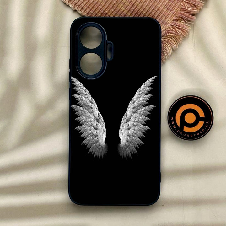 Xiaomi Poco F7 - Angel Wings Design 6 - Premium Metal Printed Soft Bumper Shock Proof Case