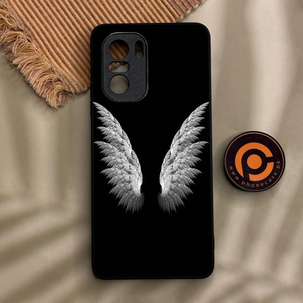 Xiaomi Redmi K40 - Angel Wings Design 6 - Premium Metal Printed Soft Bumper Shock Proof Case
