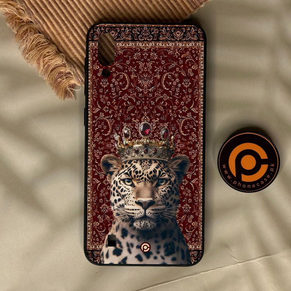 Samsung Galaxy M10 - Leopard - Premium Metal Printed Soft Bumper Shock Proof Case