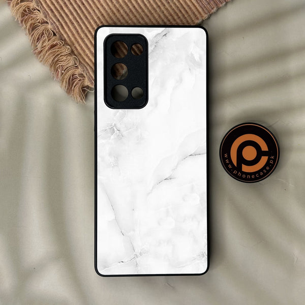 Oppo Reno 6 Pro Plus - White Design 5 - Premium Metal Printed Soft Bumper Shock Proof Case