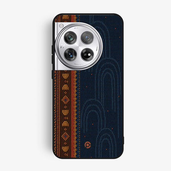 Oneplus 12 - Classic Weave Design 9 - Premium Metal Printed Soft Bumper Shock Proof Case