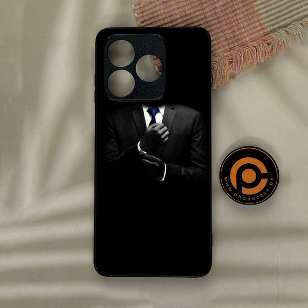 Honor X5c Plus - Black Art Design 1 - Premium Metal Printed Soft Bumper Shock Proof Case