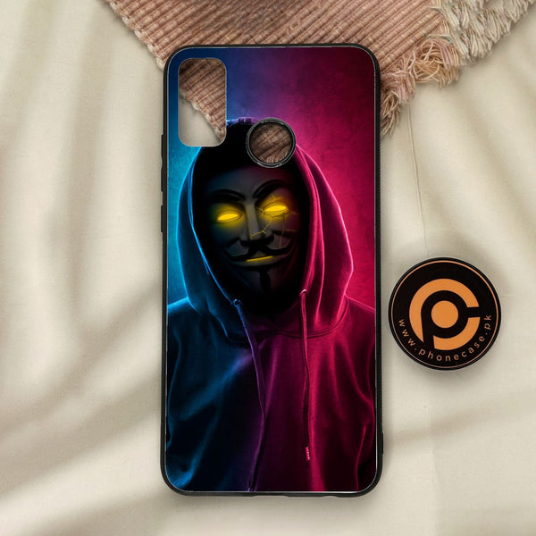 Honor 9X Lite - Anonymous 2.0 Design 2 - Premium Metal Printed Soft Bumper Shock Proof Case