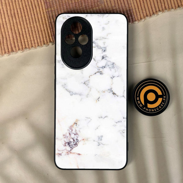 Honor 200 - White Design 3 - Premium Metal Printed Soft Bumper Shock Proof Case