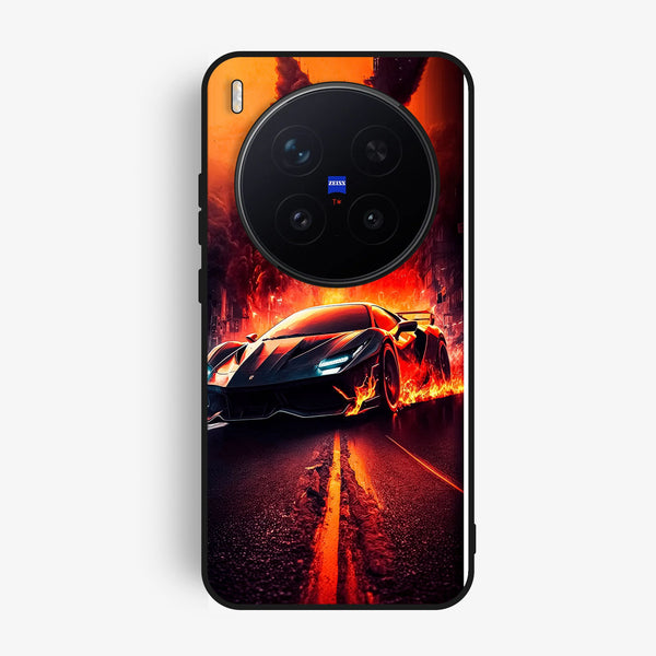 Vivo X300 Pro - Racing Design 1 - Premium Metal Printed Soft Bumper Shock Proof Case