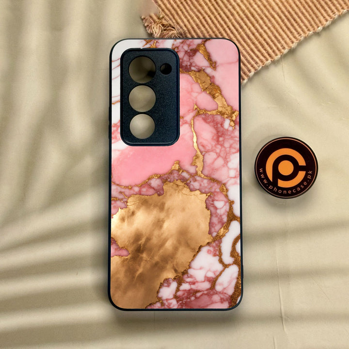 Xiaomi Redmi 15 - Pink Marble 2.0 Design 7 - Premium Metal Printed Soft Bumper Shock Proof Case
