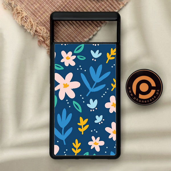 Google Pixel 6 - Colorful Flowers - Premium Metal Printed Soft Bumper Shock Proof Case