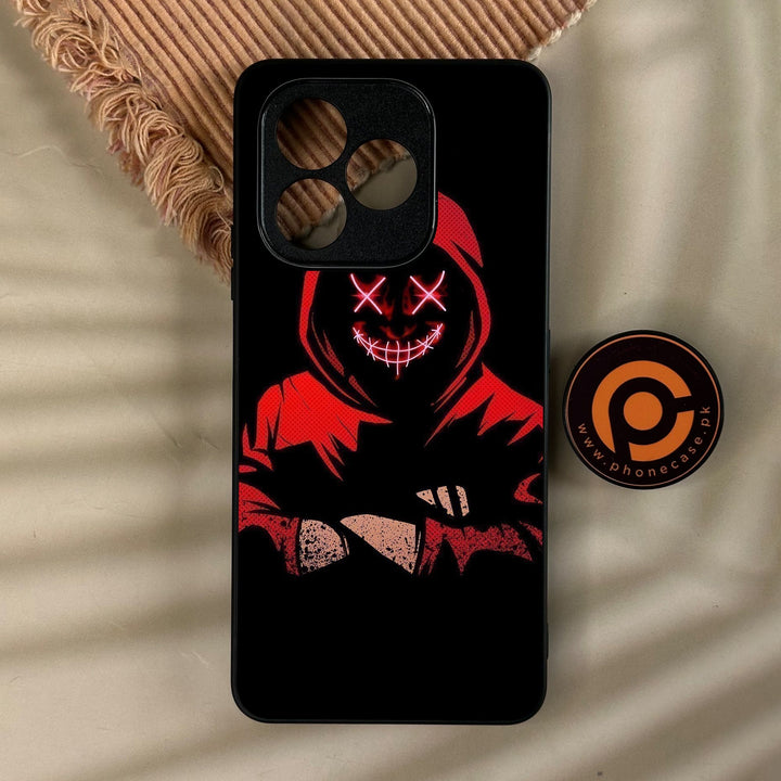 Honor X8d - Anonymous 2.0 Design 5 - Premium Metal Printed Soft Bumper Shock Proof Case