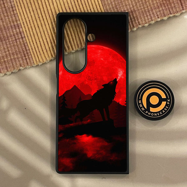 Samsung Galaxy Z Fold 8 - Wolf Design 5 - Premium Metal Printed Soft Bumper Shock Proof Case