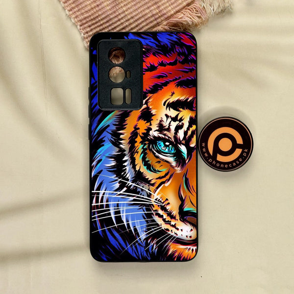 Xiaomi Redmi K60 Pro - Tiger Art - Premium Metal Printed Soft Bumper Shock Proof Case