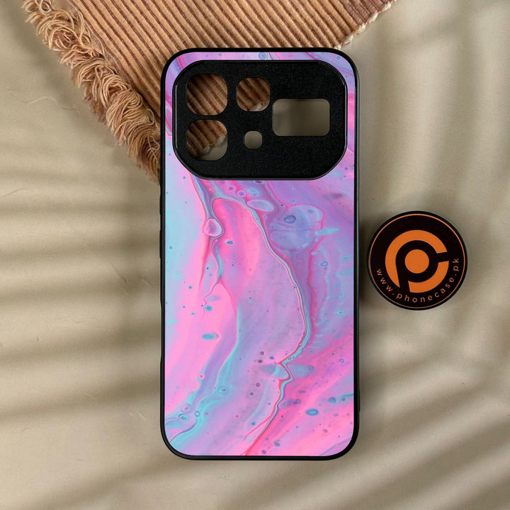 Infinix Note 60 Pro - Pink Marble 2.0 Design 1 - Premium Metal Printed Soft Bumper Shock Proof Case