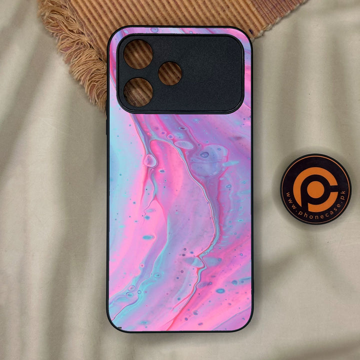 Oppo A6C - Pink Marble 2.0 Design 1 - Premium Metal Printed Soft Bumper Shock Proof Case