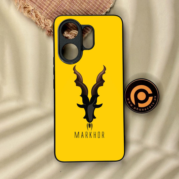 Vivo V60 - Markhor Design 1 - Premium Metal Printed Soft Bumper Shock Proof Case