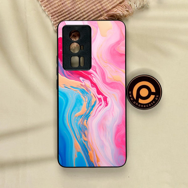 Xiaomi Redmi K60 Pro - Pink Marble 2.0 Design 3 - Premium Metal Printed Soft Bumper Shock Proof Case