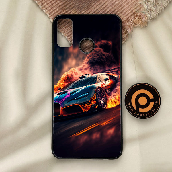 Honor 9X Lite - Racing Design 4 - Premium Metal Printed Soft Bumper Shock Proof Case