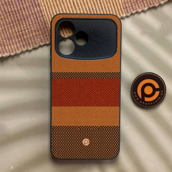 Oppo A6s Pro - Classic Weave Design 3 - Premium Metal Printed Soft Bumper Shock Proof Case