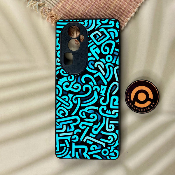 Oppo Reno 10 Pro Plus - Doodle Design - Premium Metal Printed Soft Bumper Shock Proof Case