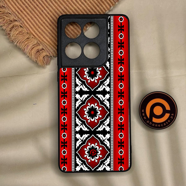 Motorola Edge 60 Fusion - Ajrak Design 1 - Premium Metal Printed Soft Bumper Shock Proof Case