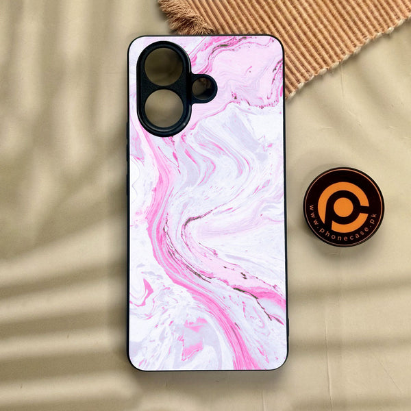 Vivo V60 Lite  - Pink Design 1 - Premium Metal Printed Soft Bumper Shock Proof Case