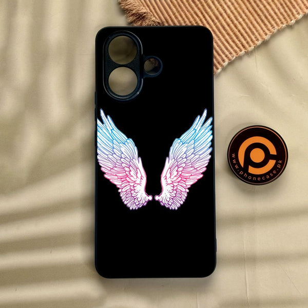 Vivo V60 Lite  - Angel Wings Design 8 - Premium Metal Printed Soft Bumper Shock Proof Case