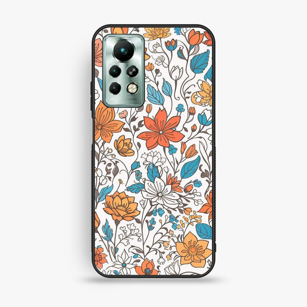 Infinix Note 11 Pro - Floral Series Design 9 - Premium Metal Printed Soft Bumper Shock Proof Case