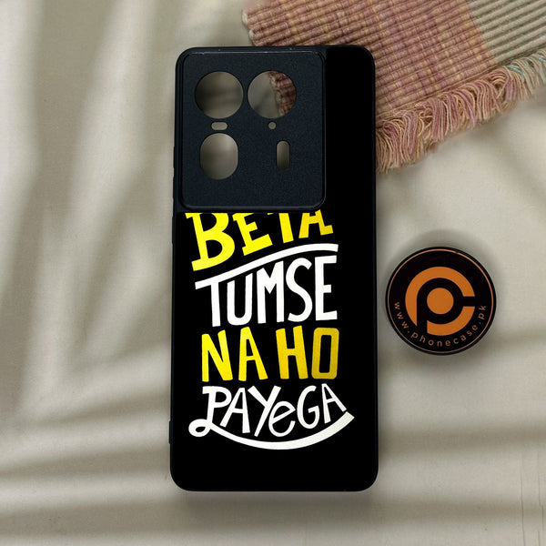 Motorola Edge 50 Ultra - Beta Tum Se Na Ho - Premium Metal Printed Soft Bumper Shock Proof Case